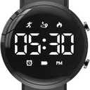 Kids Fitness Tracker Watch, Digital Steps Counter, Boys Girls Waterproof Wristwatch with Step Counting/Distance/Calories/Stopwatch/Alarm Clock, Great Xmas Gift for Children (Black)