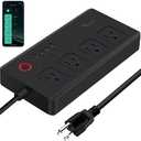 Smart Power Strip, UseeLink WiFi Surge Protector Compatible with Alexa & Google Home, Smart Plug with 4 USB Ports & 4 AC Outlets, Voice and Remote Control & Timer Schedule, 5ft Extension Cord,Black