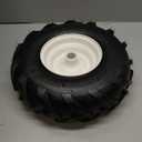 13x5.00-6 Flat Free Tire and Wheel with 3/4" & 5/8" Bearings – 2 Pack 13x5x6 Solid Rubber Lawn Mower Tires for Riding Lawn Mower Tires and Wheel with 3" Centered Hub