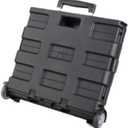 Foldable Storage Bin with Wheels & Pull Handle, Large 65L Rolling Crate for Camping, Clothes, Books, and Miscellaneous Items