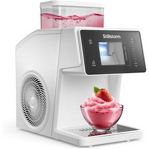 Stillstorm Shaved Ice Machine Snow Cone Maker No Ice NeededSnowflake Machine with RapidChill Technology, Auto-Clean SUS304, Adjustable Speed Snowflake Maker for Home, Party 