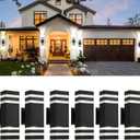 tewei 6 Pack Outdoor Wall Lights, Black Exterior Light Fixture Wall Mount Modern Outdoor Lights for House, Waterproof Aluminum Up and Down Porch Lights Outside Wall Sconces for Garage Porch, 2-Layer