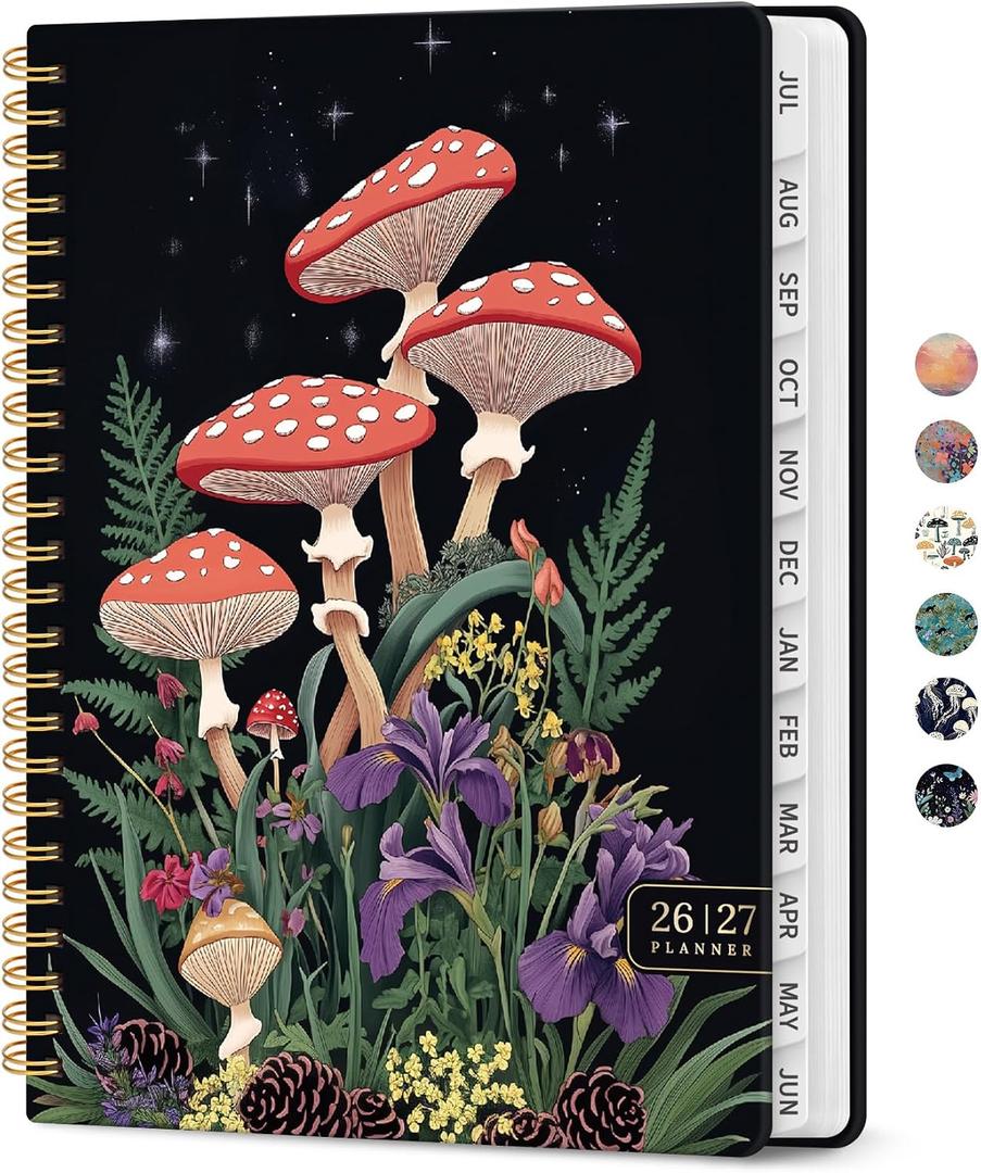 2 x Planner 2026-2027, Jul 2026-Jun 2027 Monthly & Weekly Planner Calendar | 6.3" x 8.5", Hardcover Academic Spiral Pretty School Planning Book for Women, Teacher, Student, Forest Myth