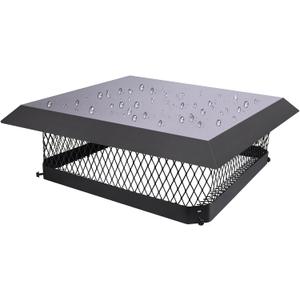 18" x 18" Chimney Caps Fireplace Chimney Cover for Outside Flue Tile Clay, Chimney Flue Cover Chimney Vent Cap with Screen Hood Plate,Galvanized Steel Chimney Rain Cap Roof Rain Guard Top Protector