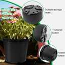RooTrimmer 5 Gallon Nursery Pots 10-Pack, 12 Inch Plastic Planter with Drainage Holes Round, Sturdy, Deep Design for Indoor/Outdoor Plants