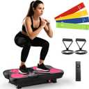 Vibration Plate Exercise Machine for Lymphatic Drainage, Vibration Machine for Full-Body Weight Loss Shaping, Vibrate Fitness Platform 400 Lbs & 200 Adjustable Speeds for Women Men Home (Light Purple)