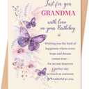 4 x Grandma Birthday Card, Birthday Gift for Grandma, 5.3 x 8 inches
