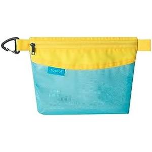pack all Water-resistant Material Zipper Pouch, Mesh Zipper Bag for Storage, Travel, Office (Small, Blue)