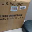 US Weight Durable Fillable Umbrella Base for Patio Table - 50 Pound Capacity Heavy Duty Adjustable Stand for Outdoor Umbrellas - Made in The USA