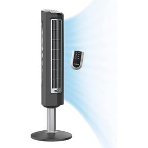 Lasko Wind Tower Oscillating Tower Fan, Remote Control, Timer, 3 Quiet Speeds, for Bedroom, Living Room and Office, 38" Gray, 2519 (38 Inch)