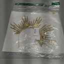 Fantherin Mary Halo Crown Headband Spiked Zip Tie Halo Crown Sunburst Goddess Headpiece with Butterfly (Style 3-Gold)