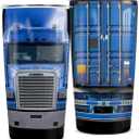 winorax Truck Driver Gifts Trucker Tumbler Stainless Steel Tumblers Coffee Travel Mug 20oz Birthday Christmas Fathers Day Trucks Gifts For Truckers Dad Husband Men Drivers