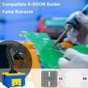 Replacement Air Filter Compatible with KINGSOM K-SOON1 Solder Fume Extractor, 2 HEPA + 5 Pre-filter Combo