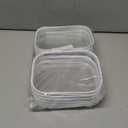 6-Pack Large Clear Hard Shell Zipper Pouches, Clear Zipper Bags, Hard Case Pouches for Purse & Diaper Bag Organizer,and Travel Essentials（6L）