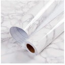 practicalWs Glossy Marble Contact Paper Granite White/Grey Kitchen Countertop Cabinets Furniture Refurbishment Wall Paper Thick Removable Wallpaper Peel and Stick Wall Decor Vinyl Wrap 11.8"x78.7"