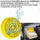 Msyuusr 1PCS Brake Master Cylinder Reservoir Cap, Replacement OEM# 4683656AB, Brake Fluid Cap Replacement, Brake Master Cylinder Reservoir Cap for Jeep Wrangler (Yellow