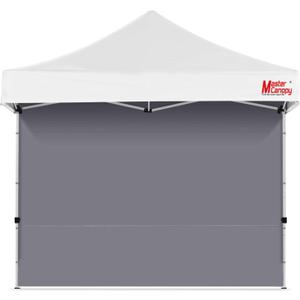 MASTERCANOPY 10x10ft Canopy SunWall Instant Canopy SideWall for Pop Up Canopy Tent Gazebos, UV Protection Sidewall Only, Spliceable (1 Pack, Gray)