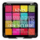 Nyx Professional Make up, Ultimate Shadow Palette, Eyeshadow Palette - I Know That's Bright