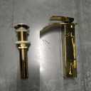 Vessel Sink Faucet, Gold Bathroom Faucet Single Hole with Supply Hose and Pop Up Drain, Single Handle Waterfall Faucet for Bowl Sink, 1 Hole Vanity Faucet