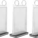 Acrylic Sign Holder 3pcs Clear Tabletop Menu Display Stand for Restaurant Retail Tag