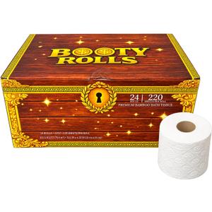 4-Ply Bamboo Toilet Paper, 24 Rolls, 220 Sheets
