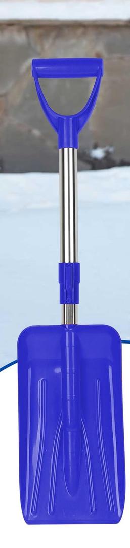 2PCS Kids Winter Shovel, Kids Snow Shovel with Adjustable D-Grip Handle, Detachable Blue & Yellow Plastic Snow Shovel, Portable Kids Shovels for Digging Snow Beach, Winter Toys Gifts for Boys Girls