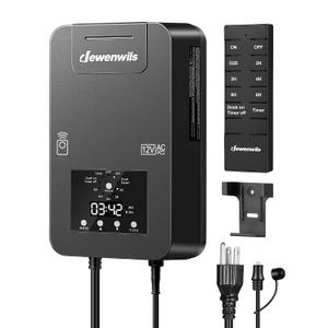 DEWENWILS 300W Low Voltage Landscape Transformer, Photocell Sensor & Timer, 120V AC to 12/14V AC, Landscape Lighting Transformer Outdoor, Weatherproof for Spotlights, Garden Lights