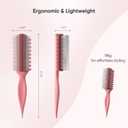 Curly Hairbrush,Curl Defining Brush for Defining Curls, Voluming, Shaping Styling Tool for Women (Pink)