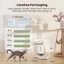 CZPET Dog Water Bowl Dispenser 7L, Wider Mouth & Upgraded Brush for Easy Cleaning Automatic Cat Gravity Refilling Waterer with Removable Stainless Steel Bowl, Large Drinking Area for Multi-Pet (White)