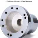 10L0L Golf Cart Steering Wheel Adapter Fits Golf cart EZGO TXT&RXV 5-6 Holes Golf Cart Steering Wheel -Silver