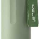 IDEUS Insulated Stainless Steel Water Bottle 17 oz Push Button Lid & Leakproof Travel Mug for Hot/Cold Beverages Fits Most Cup Holder (Green)