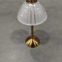 Cordless Table Lamps for Home,Table,Dining Room, Gold Rechargeable Lamps, USB Charge 12'' Tall LED Brass Portable Outdoor Indoor Table Lamp with Built-in Dimmer (Gold)