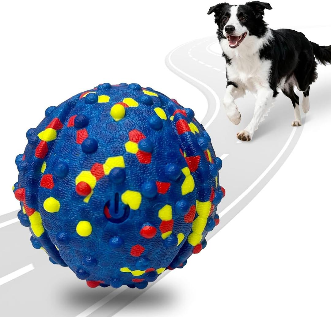 Rechargeable Interactive Dog Toys, Automatic Moving and Rolling Ball for Dogs, Stimulate & Exercise Your Dog Indoors/Outdoors, Chew Resistant for Small/Medium/Large Breeds to Keep Them Busy
