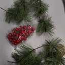 50PCS Artificial Green Pine Needles Branches Fake Small Pine Twigs Stems Evergreen Picks Holiday Tree Decorations