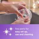 Philips Avent Manual Breast Pump, Easy Pumping with Natural Motion Technology, Silicone Cushion, 4oz Natural Bottle, Sealing Disc, Screw Ring, Transparent, Model SCF430/03