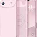 Vooii Magnetic for iPhone Air Case, Compatible with Magsafe (Premium Liquid Silicone) (Integrated Camera Control Button) Anti-Scratch Microfiber Lining for iPhone 17 Air 6.5 inch, Chalk Pink
