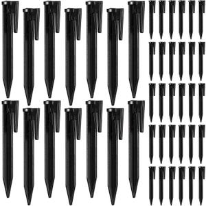 Wenqik 500 Count 3.3' Plastic Boundary Wire Stakes Lawn Pegs Landscape Staples Compatible with Robomow Mower, Husqvarna Automower, Pet Fence, for Use in Garden Lawn Fence
