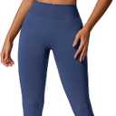 Women's Workout Sets 2 Piece Seamless Sports Bra Scrunch Butt High Waist Impact Leggings Gym Yoga Outfits (Blue, XL)