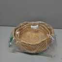 YANGQIHOME Rattan Bread Basket, Round Fruit Baskets, Wicker Storage Bowls, Natural Woven Serving Basket Bowls, Decorative Baskets for Kitchen Counter Organizing, Set of 3