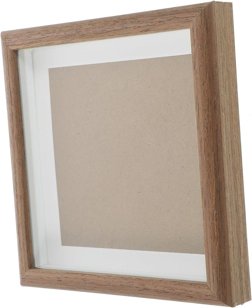 LIFKOME Hollow Wooden Photo Frame Stylish Desk Display for Home Office Frame Walnut Retro Picture Holder