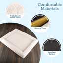 Orthopedic Dog Bed - 45in Large Dog Bed with Supportive Bolster, Nonslip Bottom, and Removable Washable Cover - Memory Foam Pet Beds for Large Dogs - Dog Products by PETMAKER (Cream)