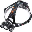 LED Head Torch,Headlamp-Super Bright LED Headlamp Headlight Lumens Zooomable Waterproof, Rechargeable Battery Charger