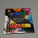 Crafts 4 All Acrylic Paint Set - Art Paints for Canvas, Model Painting, Wood, Ceramics and Fabric - Craft Supplies with 3 Artist Brushes for Adults & Kids﻿, 24 Packx12ml