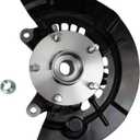 TRQ Front Left Steering Knuckle Assembly Black Driver Side Compatible with 2012-2017 Toyota Camry