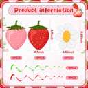 Lewtemi 36 Pcs Strawberry and Flower Decor Berry First Birthday Decor Hanging Swirl Banner for Strawberry Party Decorations Baby Shower Party Supplies