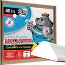 Shower Threshold Water Dam Barrier 40" - White Collapsible Shower Water Blocker - Guard for Walk in Shower - Water Guard Stopper for Floor - Shower Door Water Blocker - Triangular - By Hippo Dam