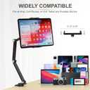 Houele Tablet Stand Holder, Adjustable Foldable Tablet Arm iPad Desk Mount with 360Rotate Base, Phone Holder iPad Stand for Desk and Bed, Compatible with Tablets, Phones or Other 4-15.6" Device
