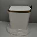 CEROELDA Small Bathroom Trash Can with Lid Soft Close-5L/1.3 Gal Stainless Steel Garbage Can-Step Pedal Wastebasket Slim Trash Bin for Office, Bedroom, Toilet, Live Room-White