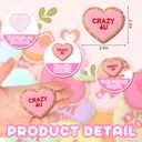JarThenaAMCS 16Pcs Valentine Iron On Patch Gold Edge Conversation Heart Chenille Patch Colorful Embroidered Heat Transfer Iron Patch DIY Craft for Clothing Jacket Dress Backpack Hat Decorations