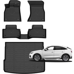 for Audi Q5/SQ5 Floor Mats 2025 2024 2023 2022 2021 2020 2019 2018 (Not for Q5 PHEV Models),Car Mats for Audi Q5/SQ5 All Weather Floor Mats Cargo Liner Accessories 2018-2025